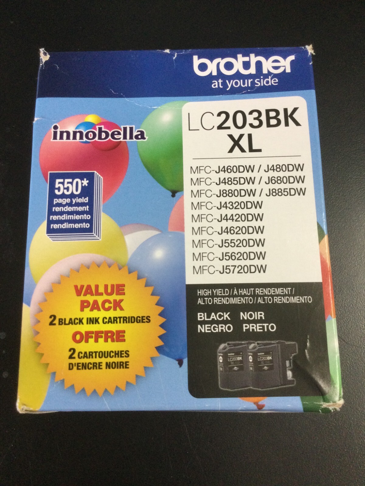Brother XL Black High Yield Ink Cartridge Twin Pack LC2032PKS  1704