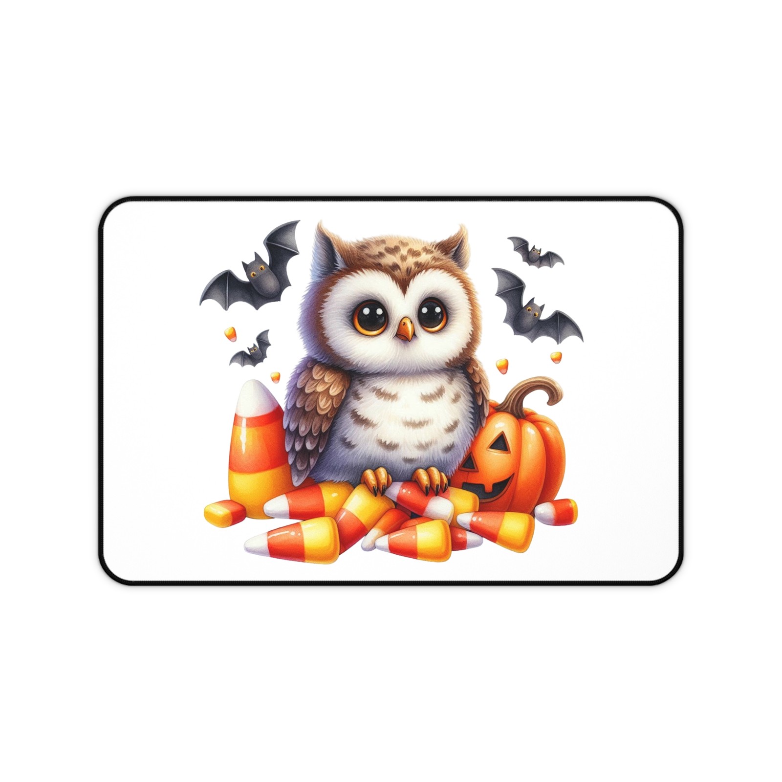 Spooky Owl Desk Mat AOP Gothic Owl Halloween Owl Office Decor