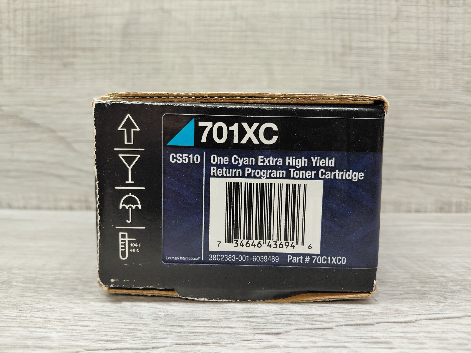 Genuine Sealed Lexmark 70C1XC0 Cyan Toner Cartridge 701XC CS510