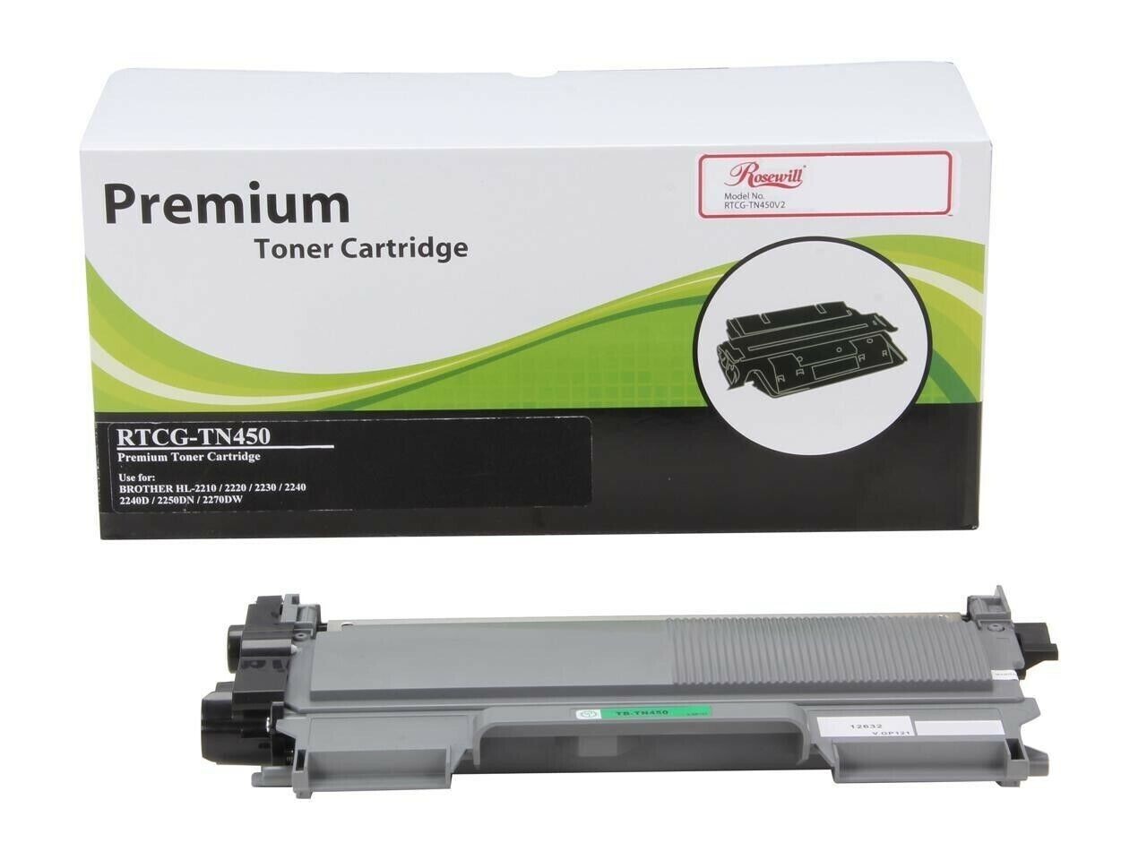 Rosewill RTCG-TN450V2 Compatible Toner Cartridge Replacement, Brother, Black NEW