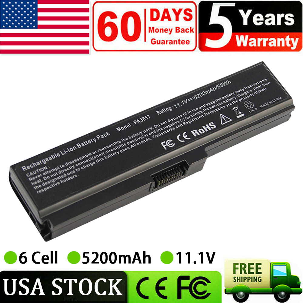 Battery For Toshiba Satellite PA3817U-1BRS A665 C655 L655 L735 L755 PABAS228-230