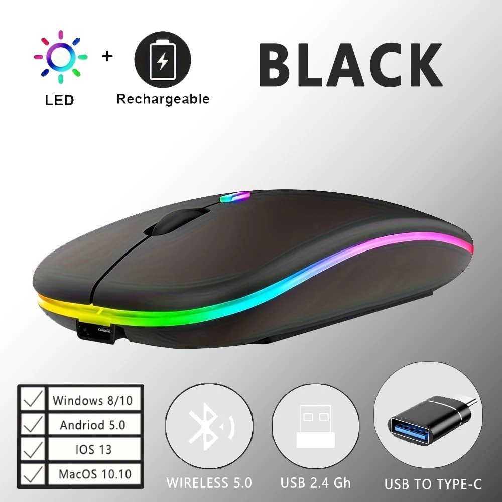 Nexurion Wireless Mouse for Laptop & PC, Bluetooth, Rechargeable