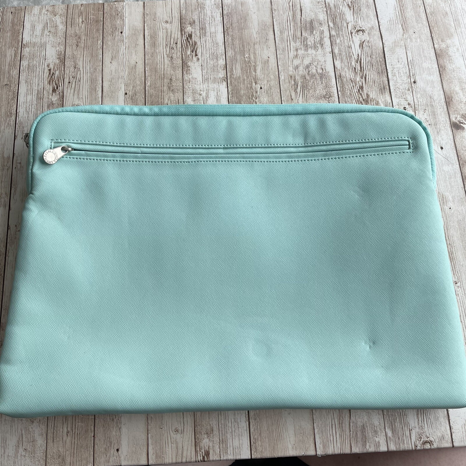 PREOWNED MARTHA STEWART HOME OFFICE BLUE COMPUTER LAPTOP CASE FITS UP TO 17”