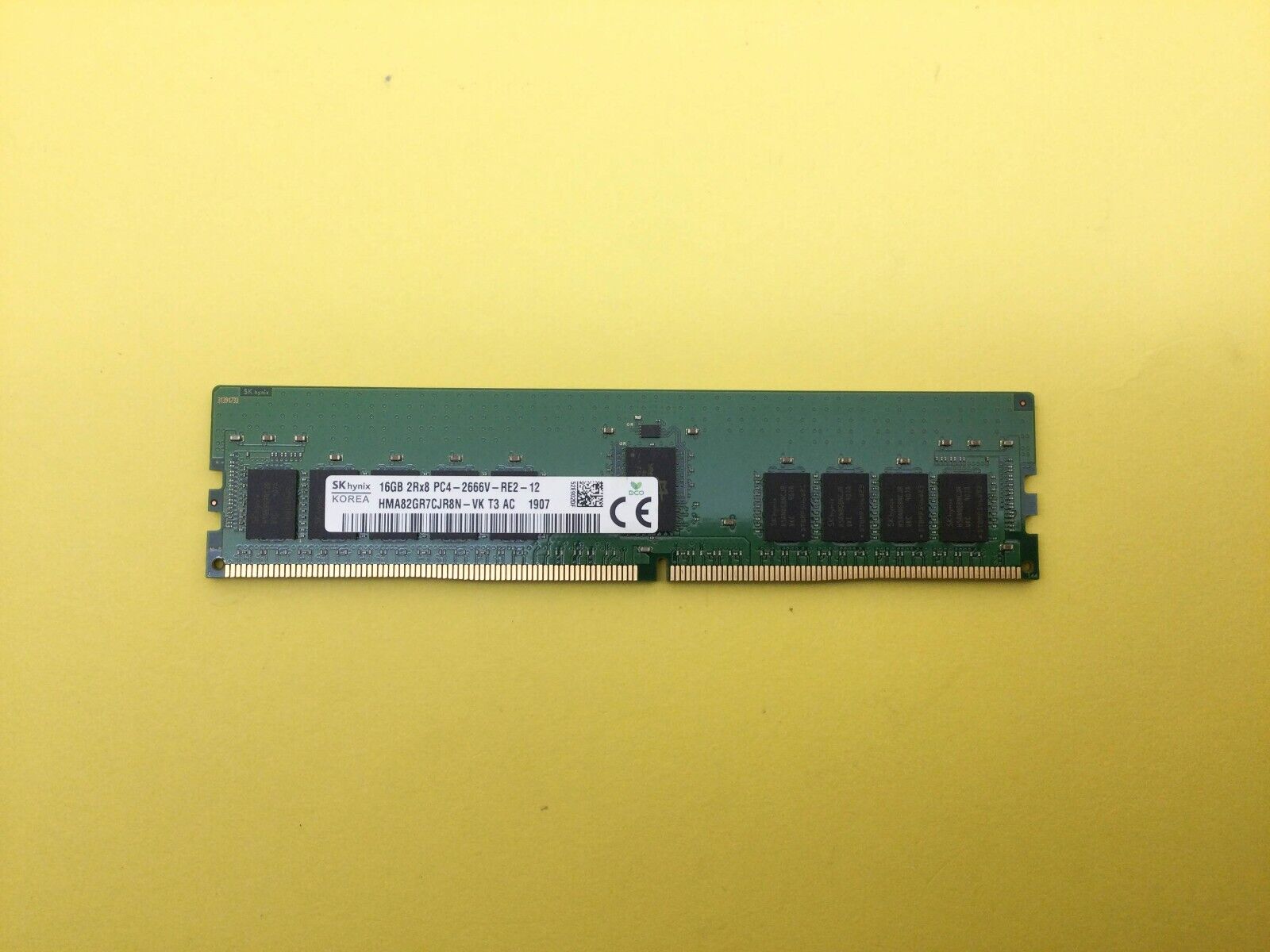 SK HYNIX 16GB (1X16GB) 2RX8 PC4-2666V DDR4 SERVER MEMORY HMA82GR7CJR8N-VK