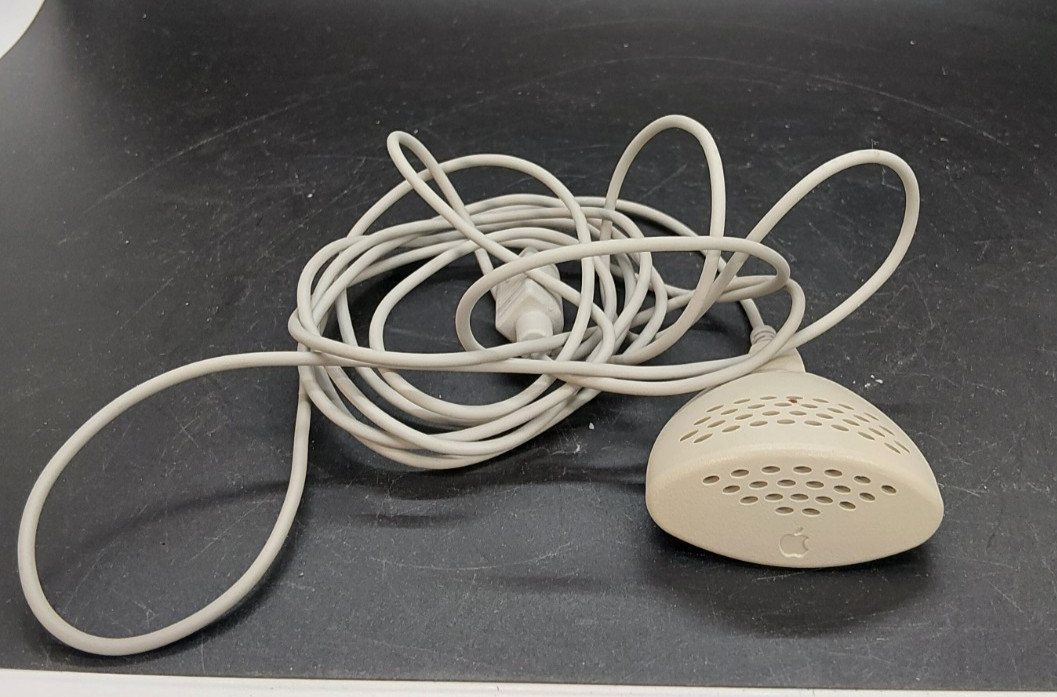 VINTAGE APPLE PLAIN TALK MICROPHONE 590-0670 GENUINE MAC MACINTOSH