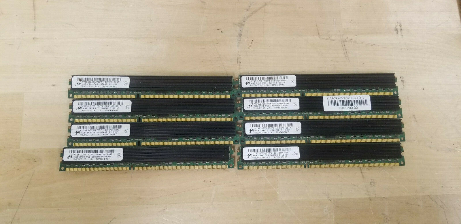 Micron MT36JDZS51272PZ-1G4F1AD 4GB 2Rx4 PC3-10600R-9-10-NP  Lot of 6