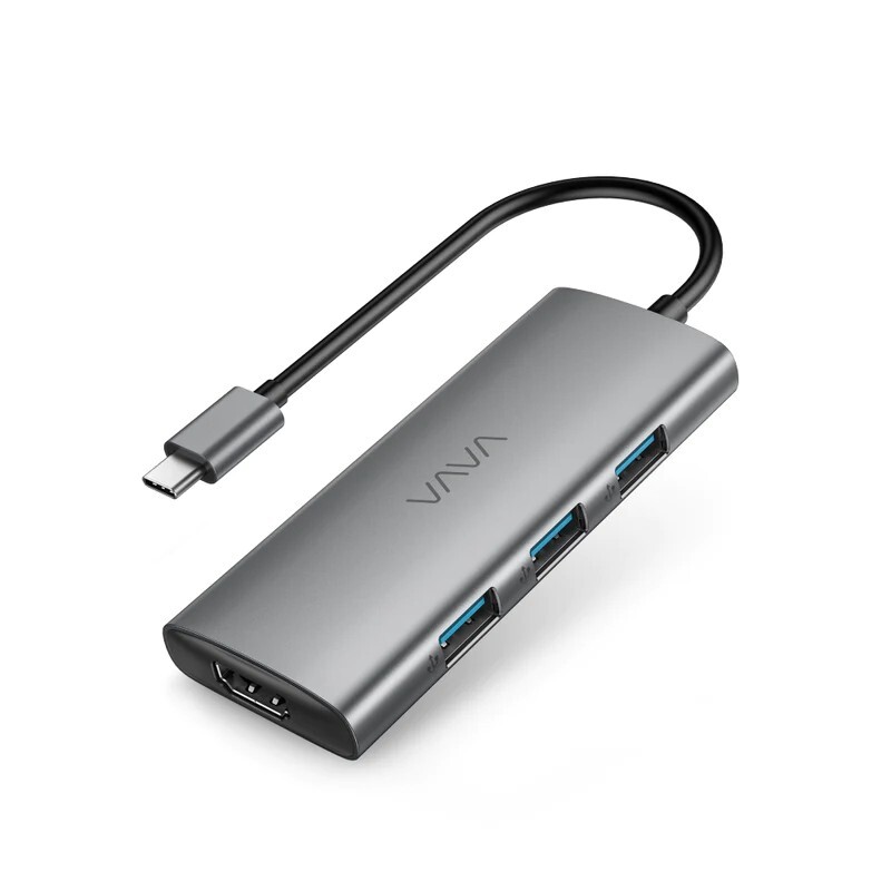USB C Hub, 7-in-1 USB C Adapter with 100W Power Delivery Charging Port