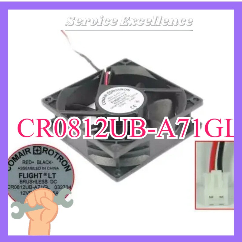 1X Comair Rotron CR0812UB-A71GL Server Cooling Fan DC 12V 0.45A 80*80*25mm 2-Pin