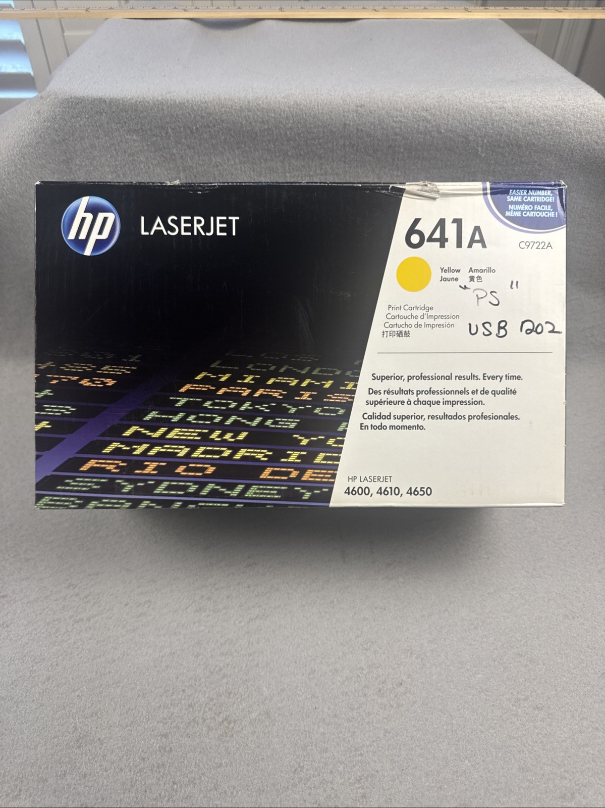 HP 641A C9722A Yellow LaserJet Toner Cartridge 8000 Page Yield New SEALED OEM