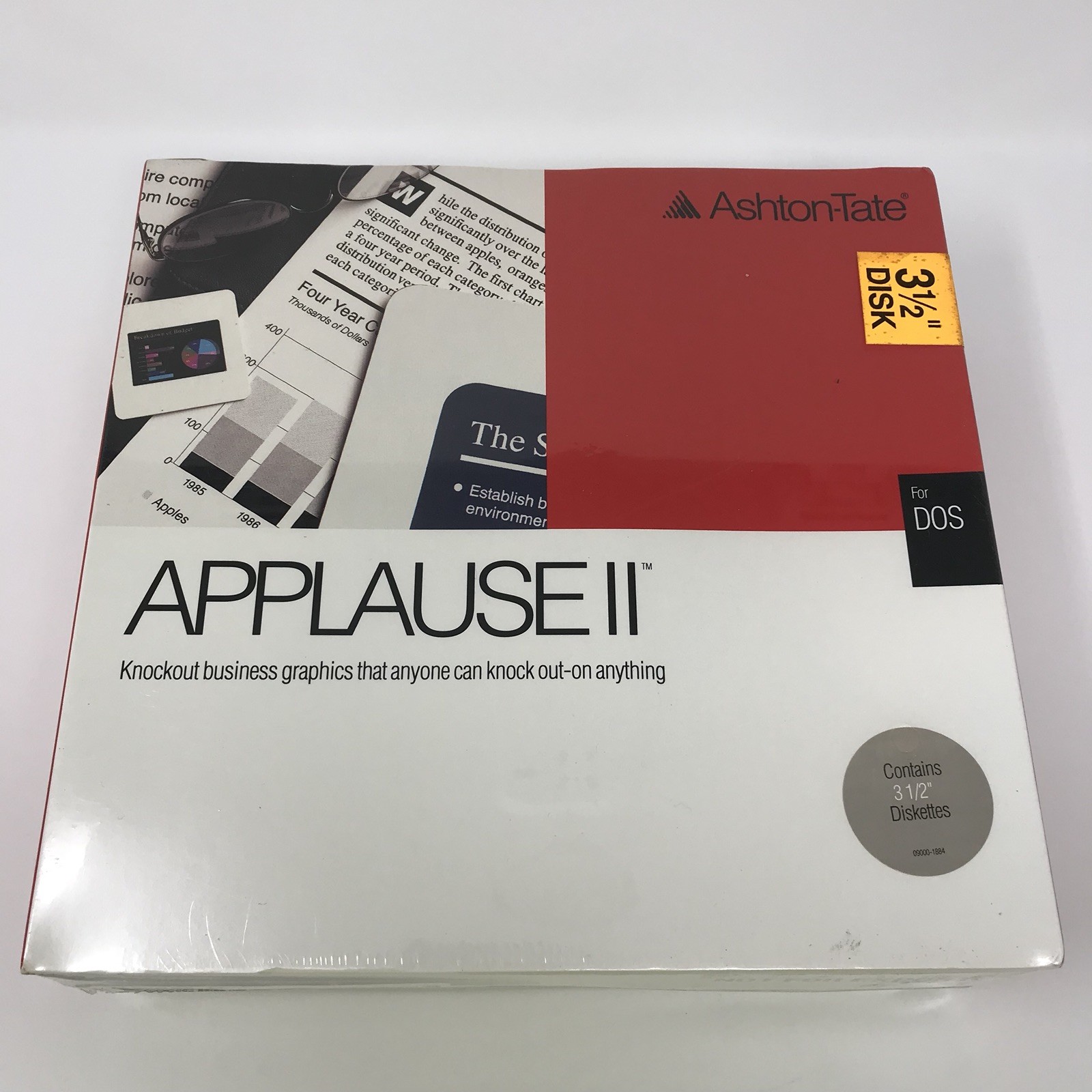 Vintage 1989 Ashton-Tate Applause II 2 Software for DOS Ver 1 Sealed NOS NIB