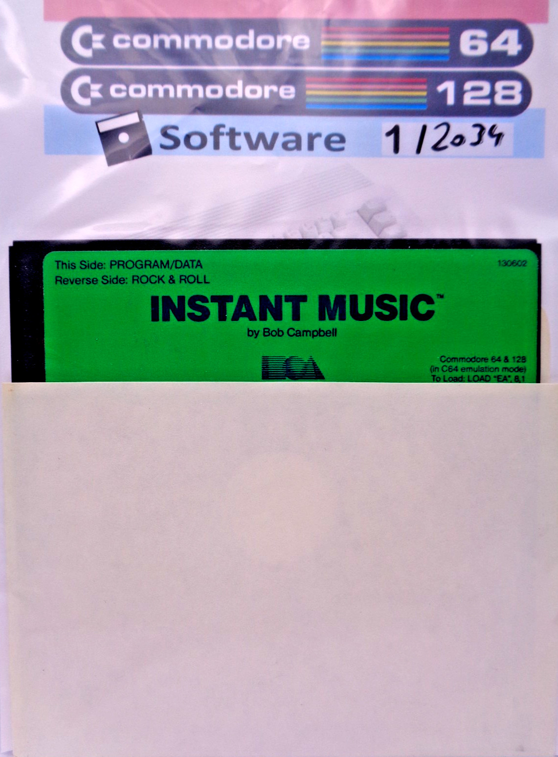 COMMODORE 64/128 -- INSTANT MUSIC (ELECTRONIC ARTS - DISK)