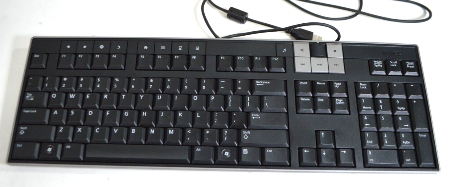 Genuine Dell 0U473D Multimedia USB Wired Standard Computer Keyboard