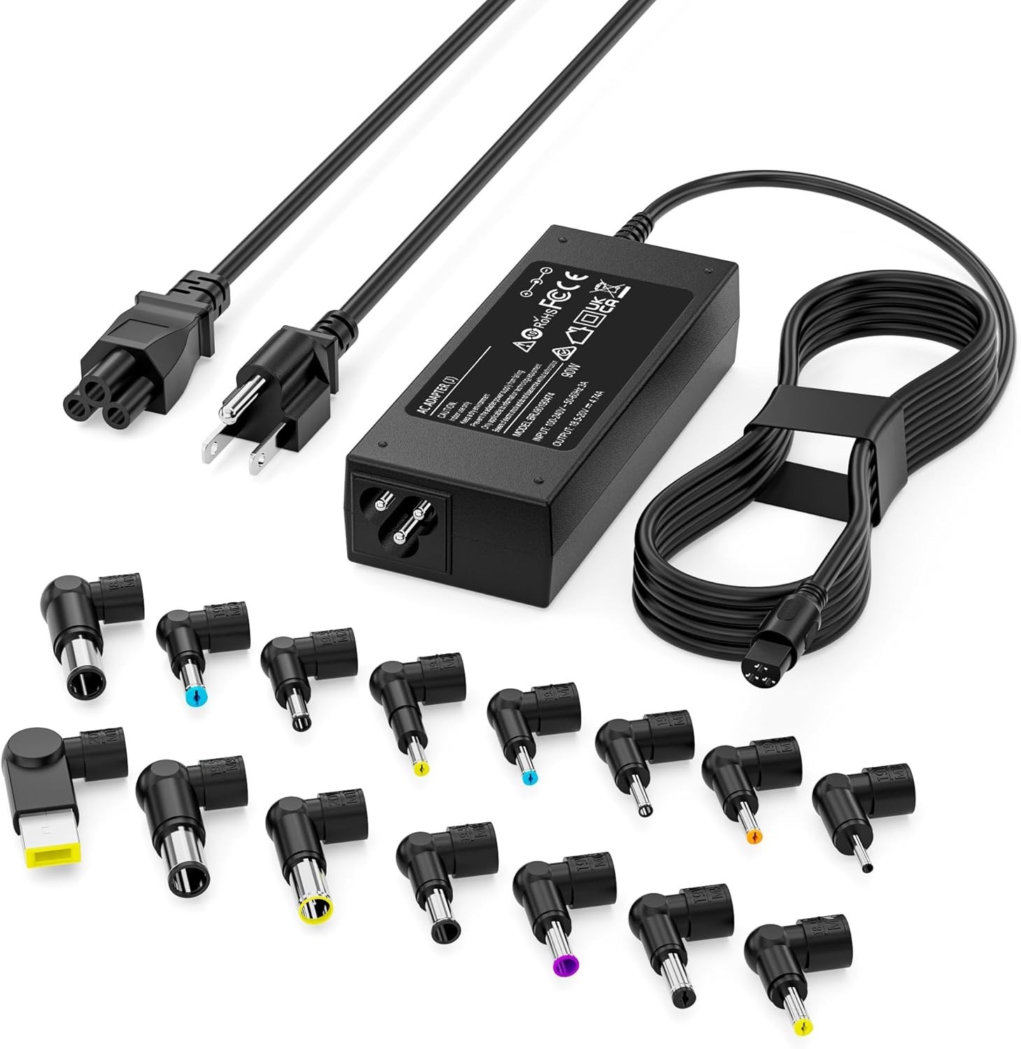 15 Tips 90W Universal Power Supply Charger for Laptop & Notebook AC/DC Power