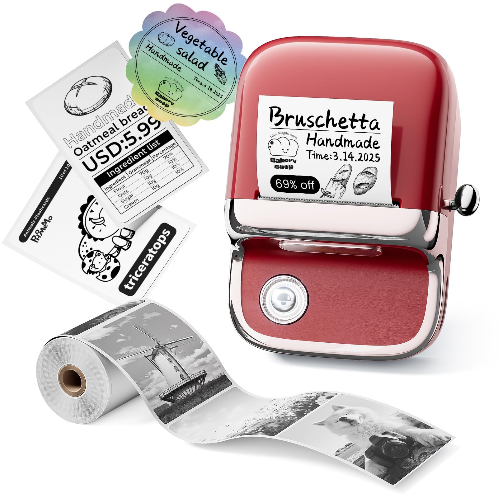 Label Maker Machine with Tape, Upgrade M150 Thermal Label Printer, 2 Inch Blu...