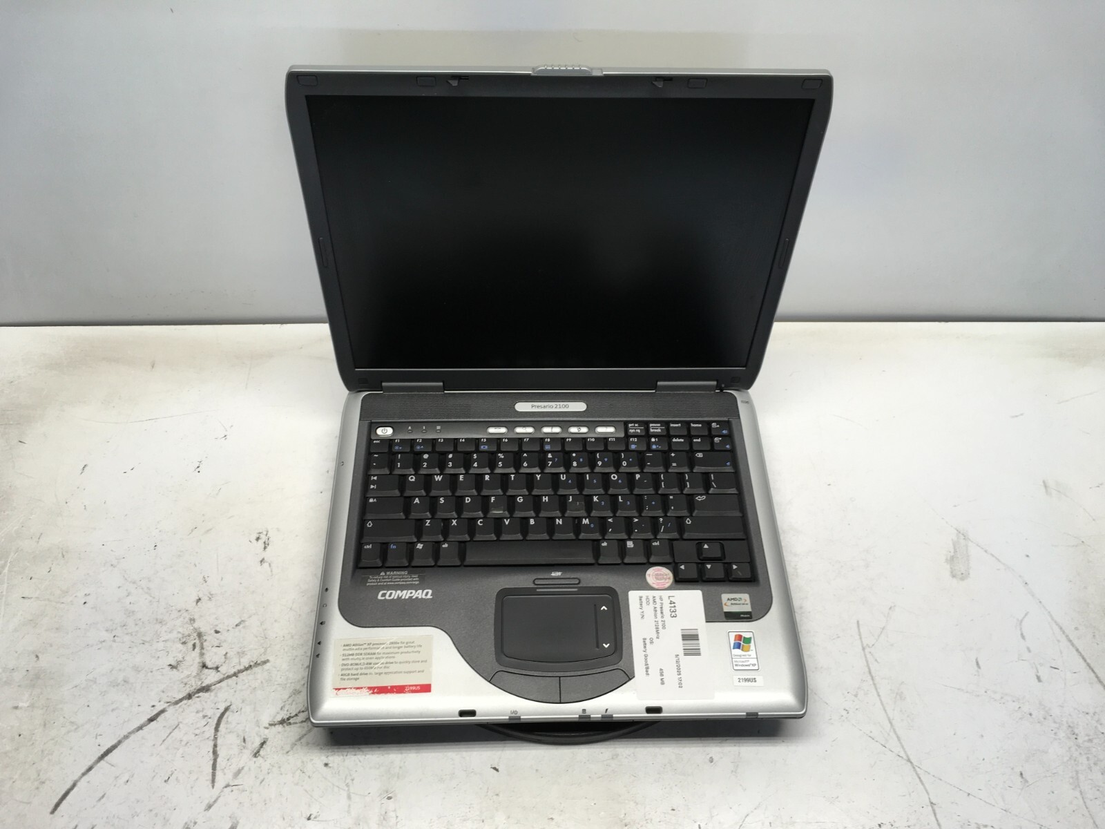 Compaq Presario 2100 2199US AMD Athlon 2128MHz 456 MB NO HDD No Batt