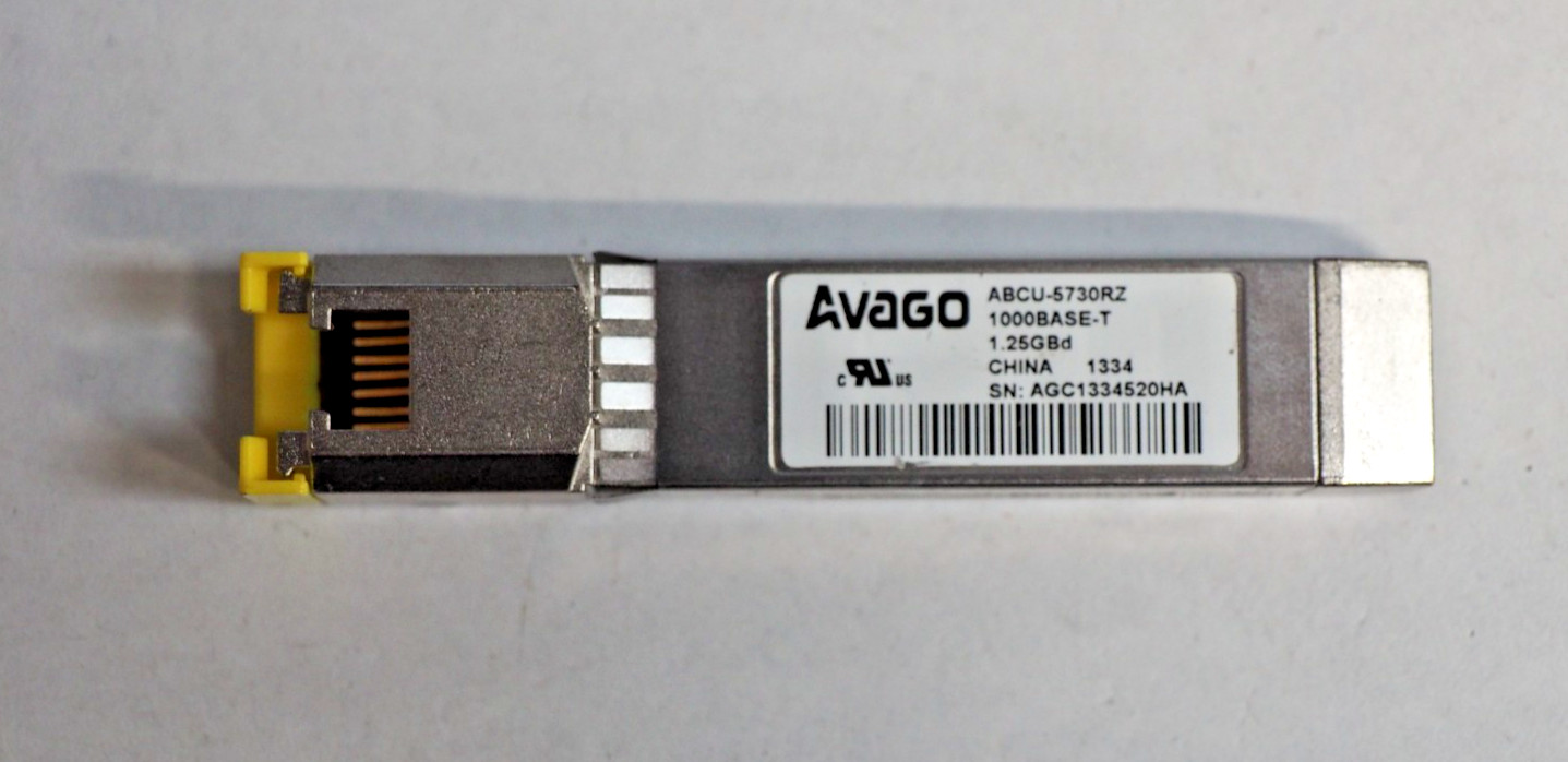 AVAGO ABCU-5730RZ 1000BASE-TX 1.25GBd RJ45 SFP Transceiver Module