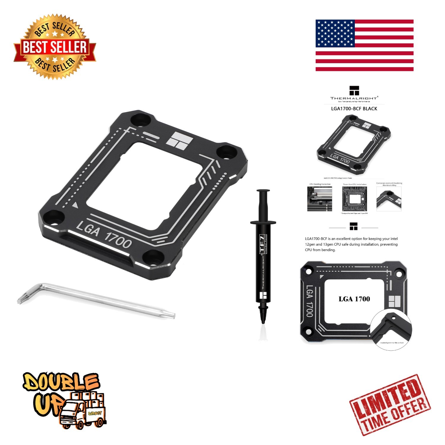 Thermalright Intel 12th/13th Generation LGA1700 Anti-Bending Buckle, BLACK