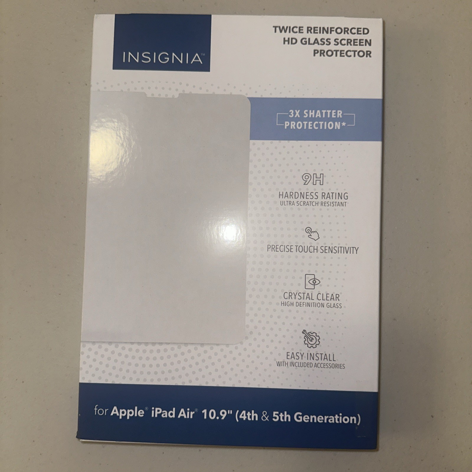 Insignia HD Glass Screen Protector for iPad Air 10.9" iPad Pro 11" 1 2 3 4 M2 M4