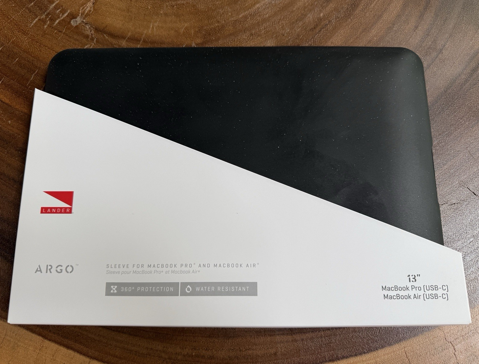Lander Argo 13in Sleeve Case for MacBook Air/Pro Black Water Resistant