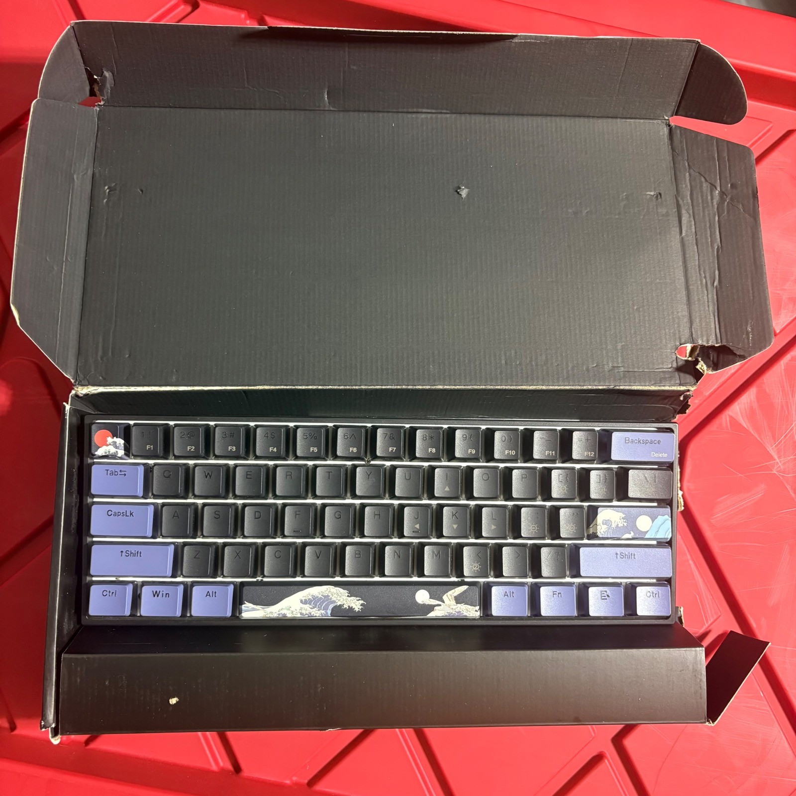 Womier WK61 60% Mechanical Gaming Keyboard Hot Swappable Great Wave RGB Wired