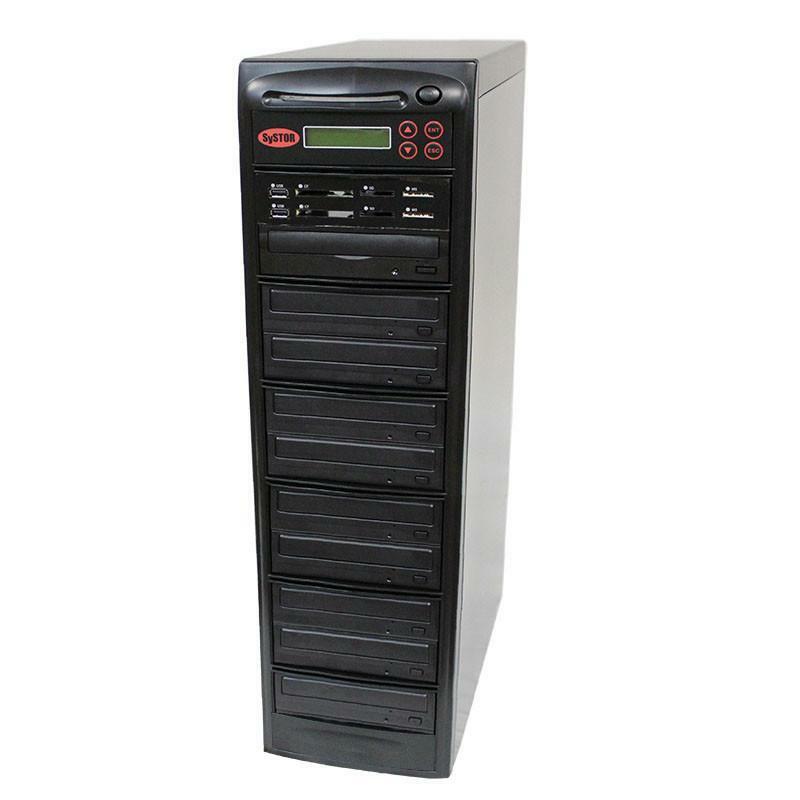 Systor Multi Media PLUS - USB SD CF Backup to 9 CD DVD Disc Duplicator 2YR WRNT