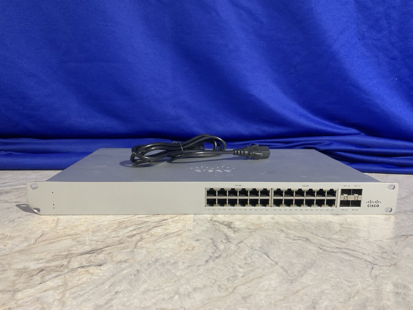 Cisco Meraki MS125-24P 24 Port Switch - Powers On - Unclaimed