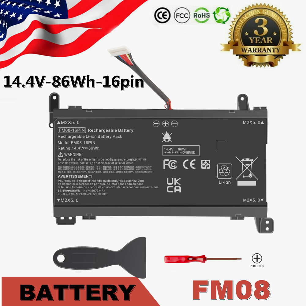 86Wh 16Pin FM08 Battery For HP Omen 17-an014ng HSTNN-LB8B 922753-421 922977-855