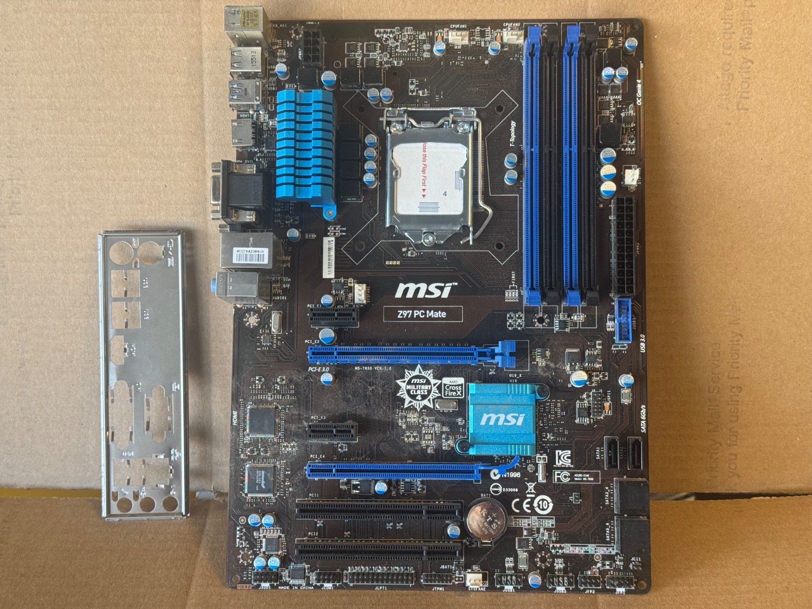 MSI Z97 PC Mate ATX Desktop Motherboard & I/O Shield | DDR3 LGA1150 | Tested
