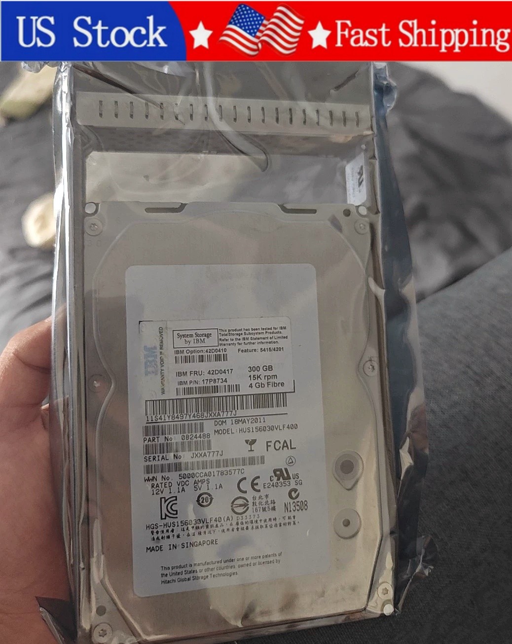 IBM 42D0417 42D0410 42D0413 300GB 15K RPM 4GBPS DS4700 Fibre Channel Hard Drive
