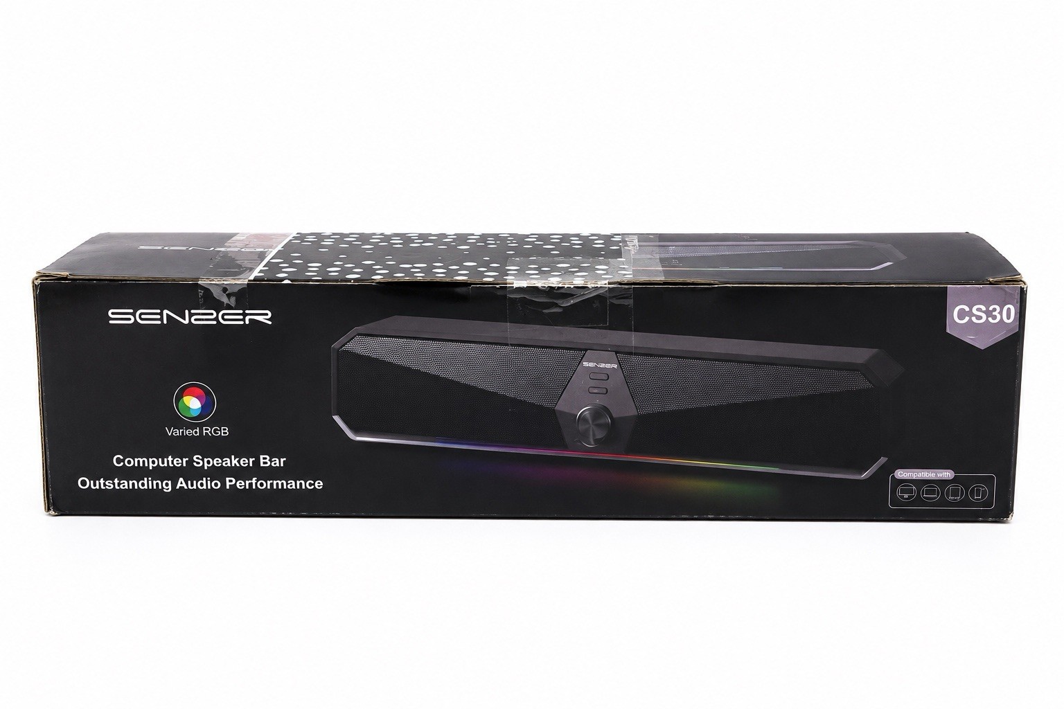 Senzer CS30 Bluetooth Computer Speakers USB Soundbar RGB LED 16W PC