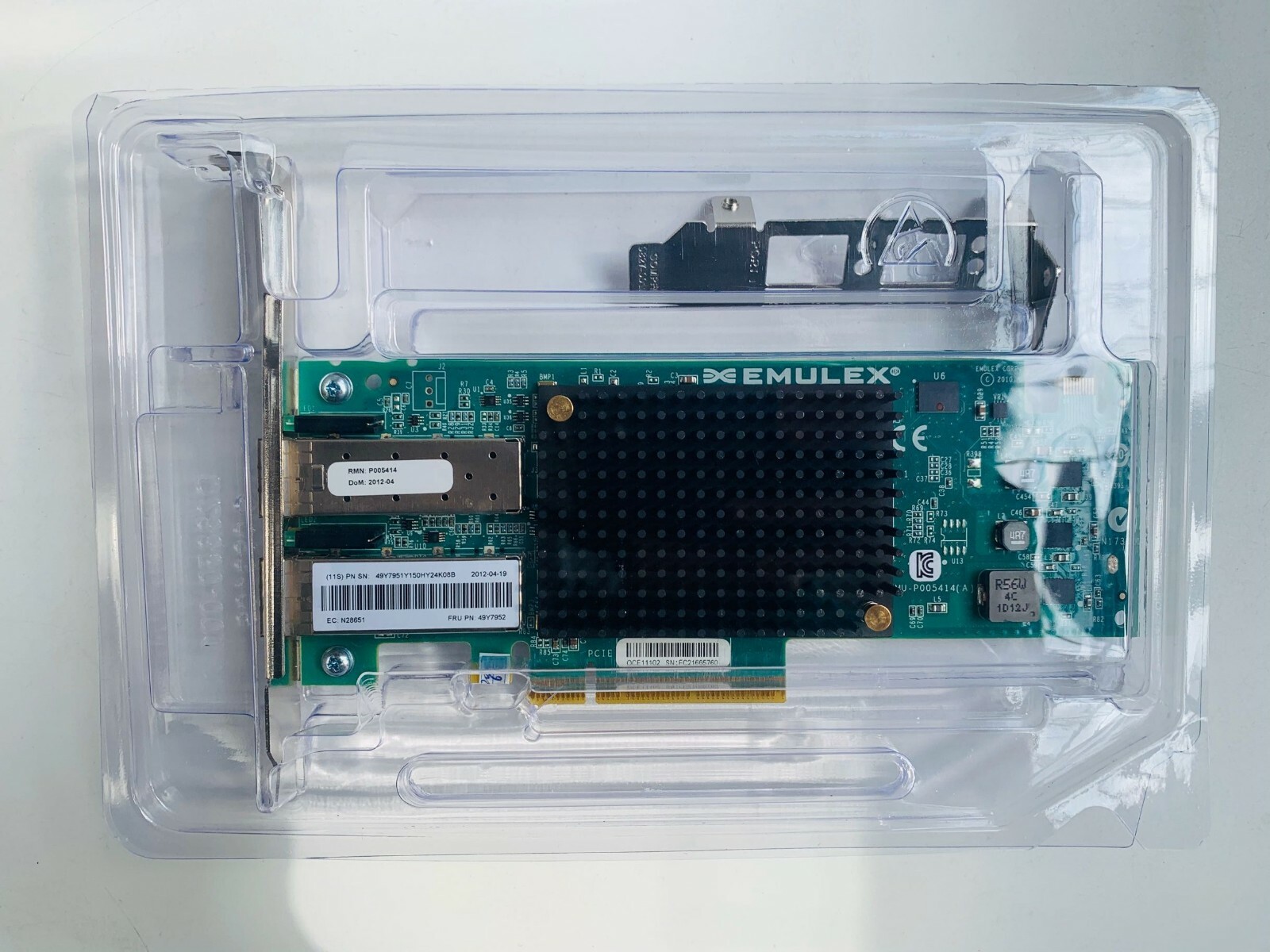 IBM P005414 EMULEX 10GBE ETHERNET VIRTUAL FABRIC ADAPTER CARD 49Y7950