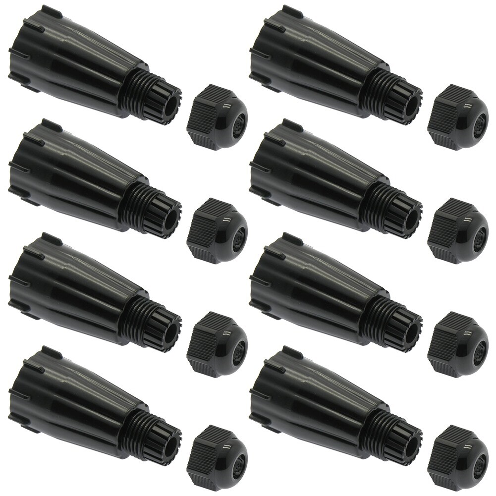 8 Pcs 0.35" 9mm Outdoor Waterproof Connector Cap RJ45 Network LAN Ethernet Cable