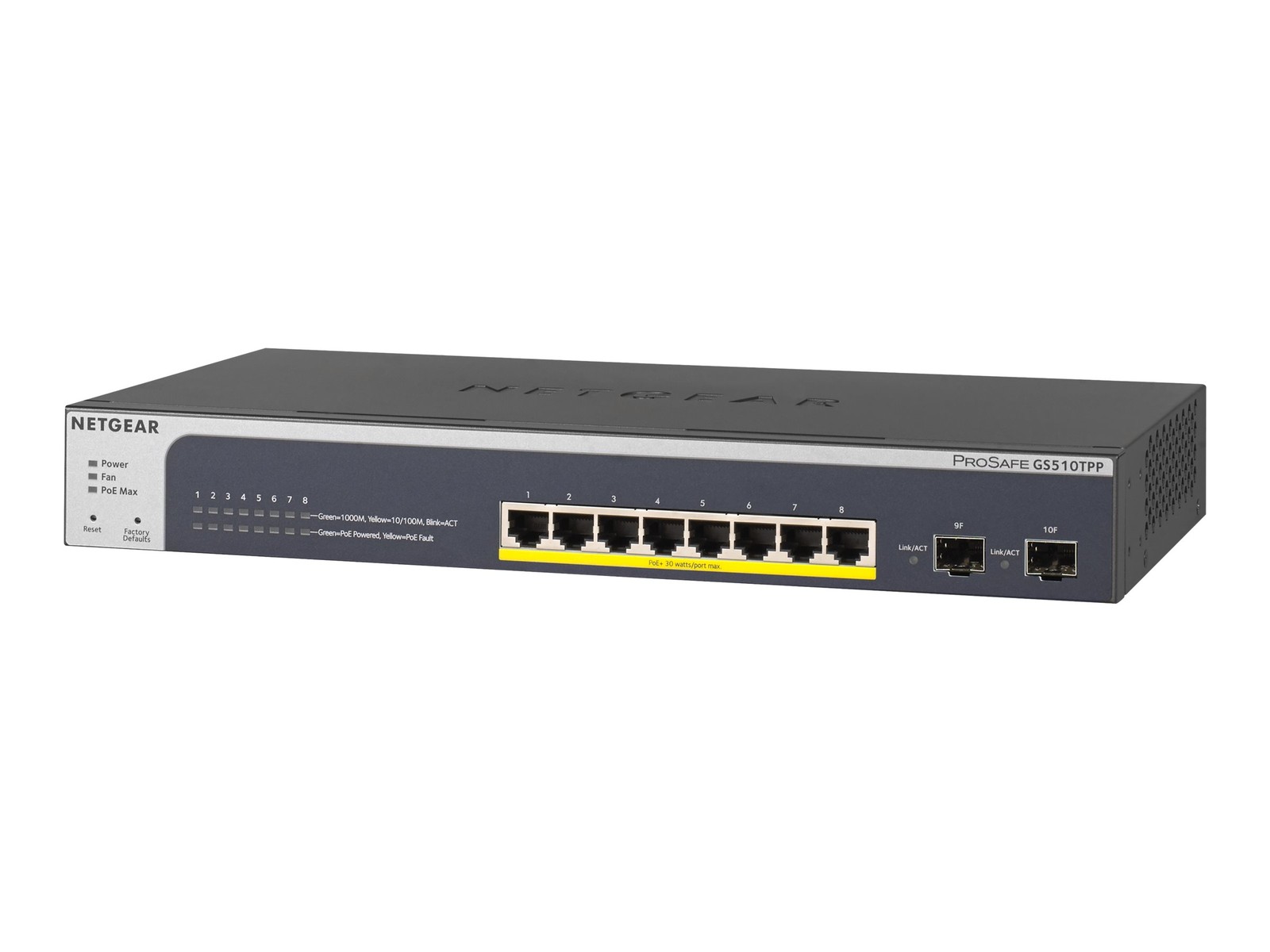 NETGEAR GS510TPP Fiberglass (Fiber) Network Switch 1 GS510TPP-100EUS
