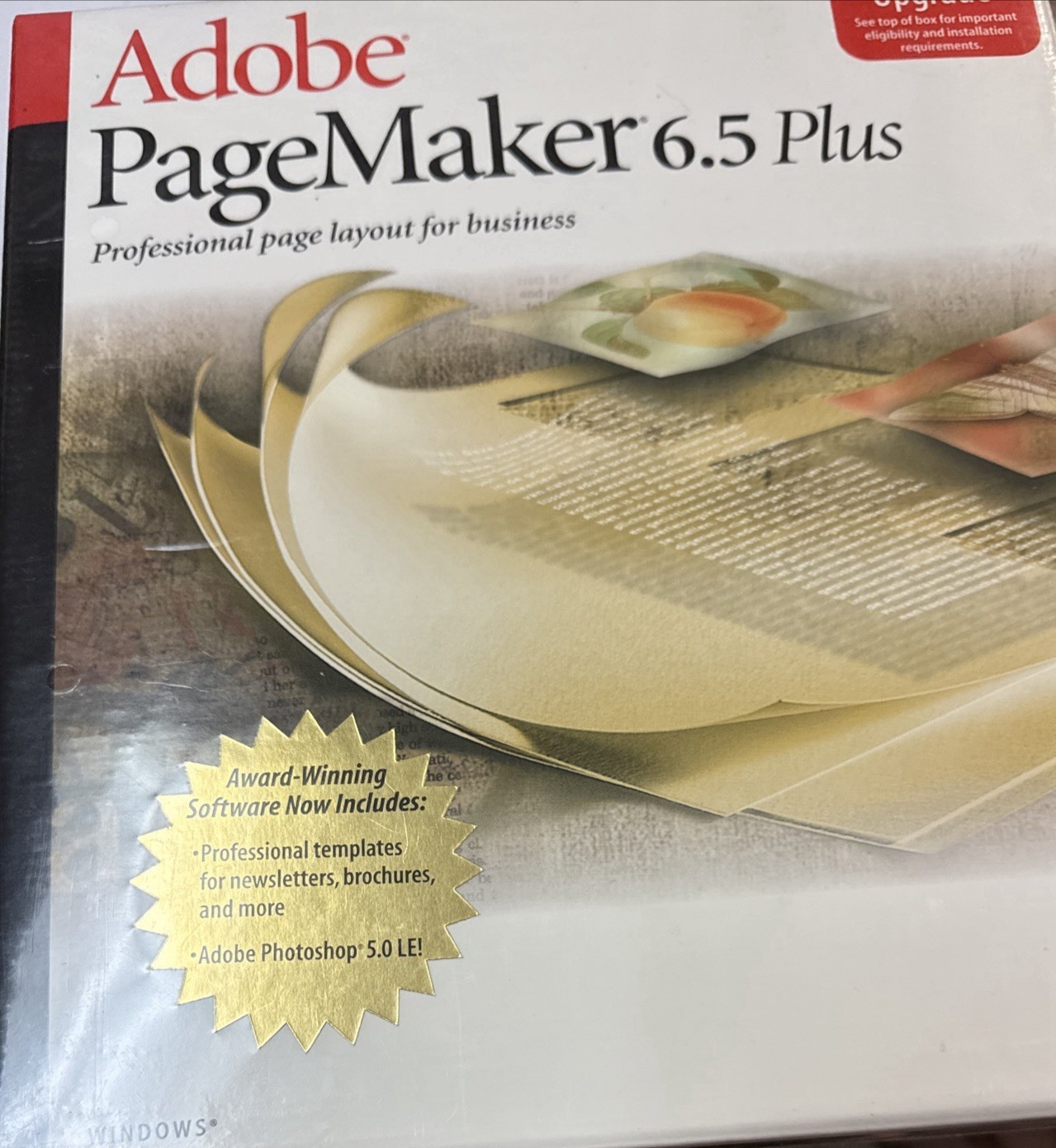 Vintage Adobe Pagemaker 6.5 Plus Windows Big Box Software Factory Sealed