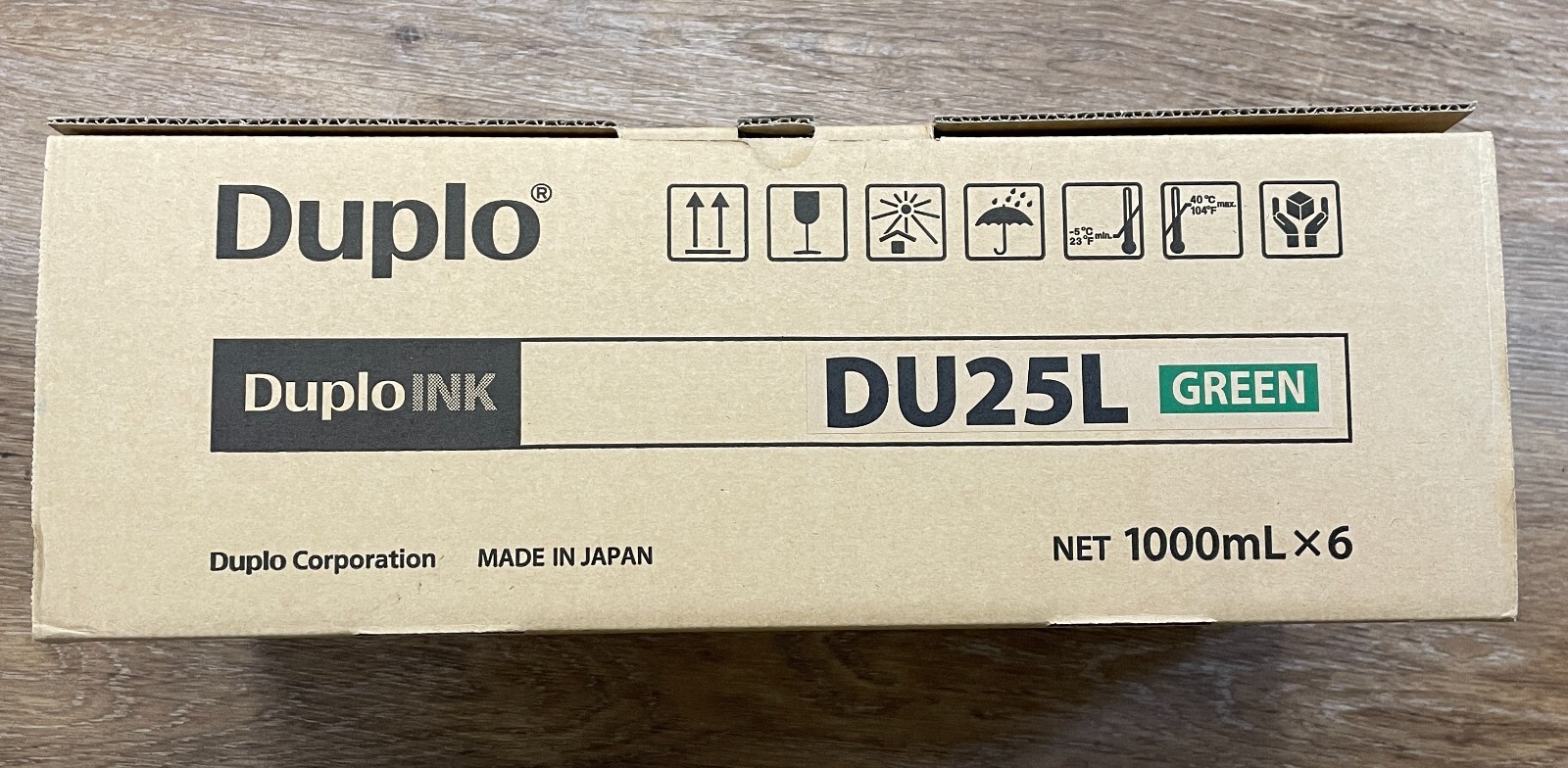 DUPLO DP-U950 DU25L Original INK Green 1000ML X6 Cartridge DP-J450,DP-U550 NEW