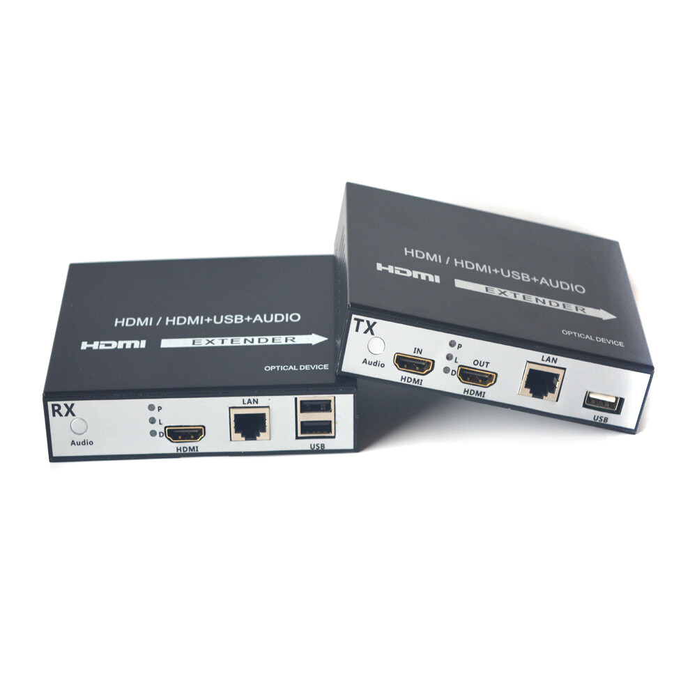 HDMI over CAT 5e Cat 6 RJ45 Network Media Converter Extender KVM USB2.0 Up 150m