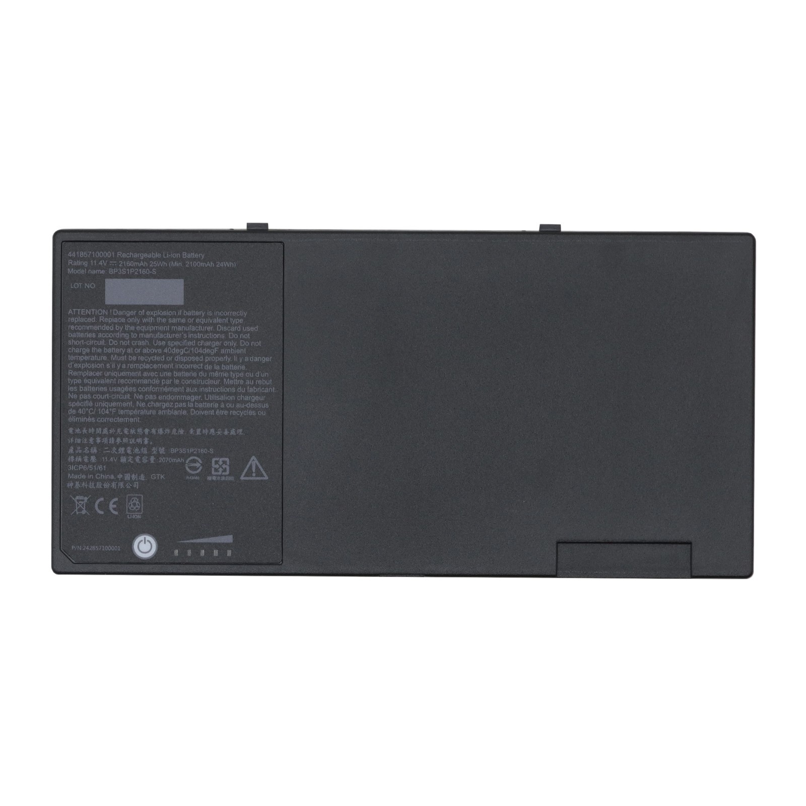 New Replacement BP3S1P2160-S BP3S1P2160S for Getac F110 G2 G3 G4 441857100001