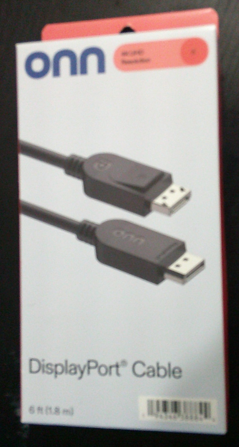 NEW ONN Display Port cable 6 ft