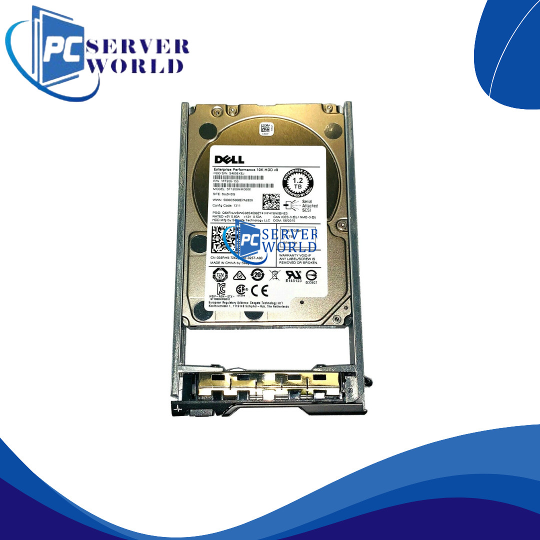 36RH9 DELL 1.2TB 6GBPS 2.5" SAS HARD DRIVE 036RH9 ST1200MM0088