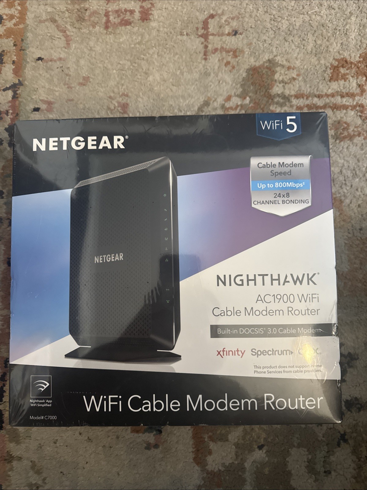 NETGEAR Nighthawk AC1900 WiFi Cable Modem Router WiFi 5, new, sealed box