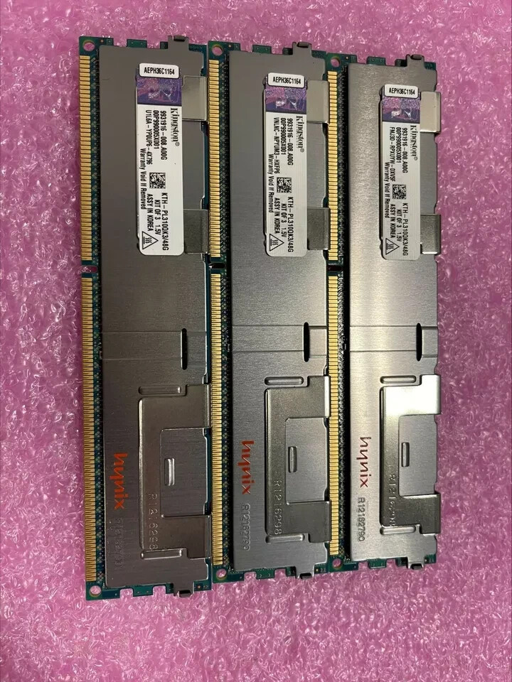 KTH-PL310QK3/48G KINGSTON 48GB Kit (3 X 16GB) DDR3-1066MHz PC3-8500 ECC Memory