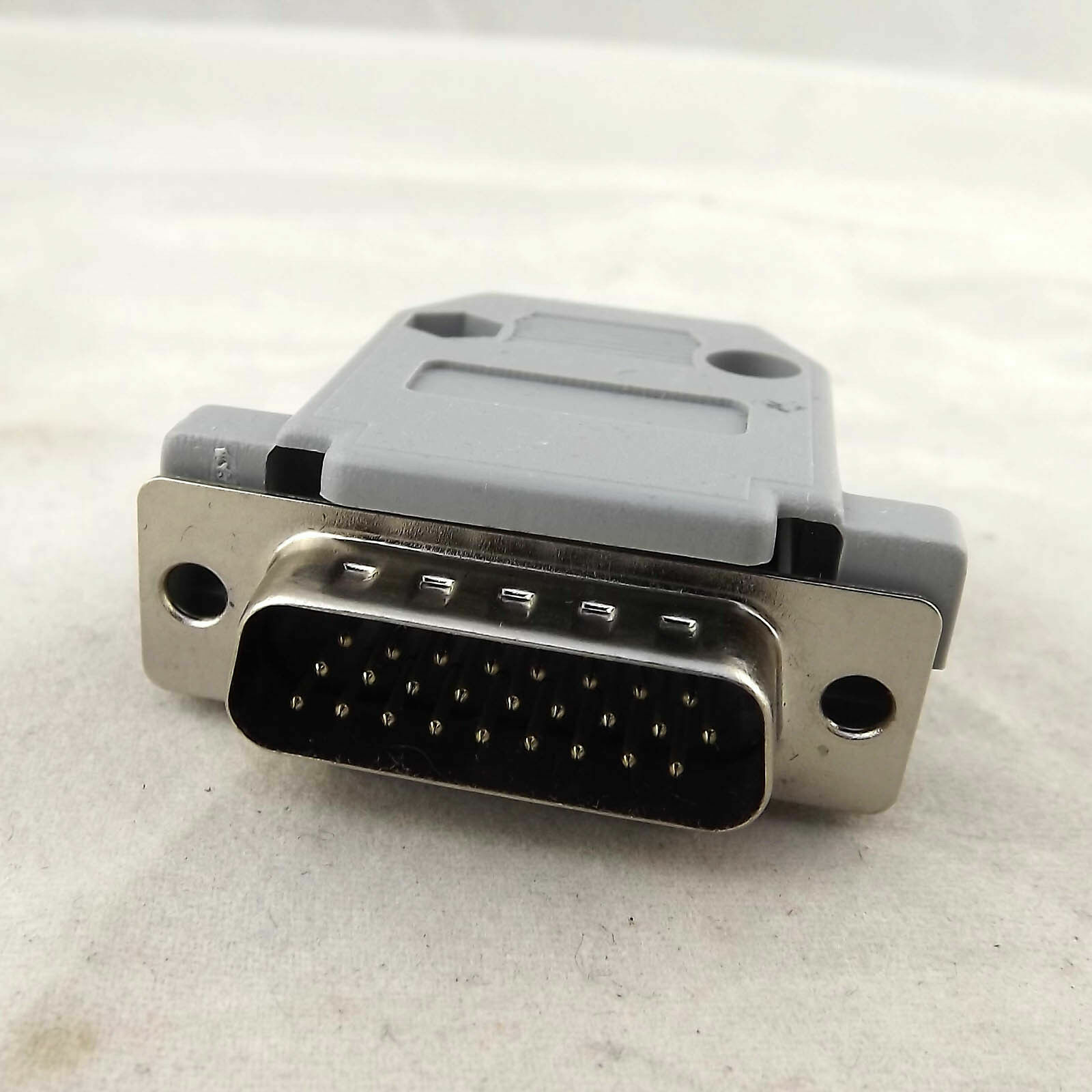10pcs DB26 Male 26 Pin 3 Rows D-SUB Connector Plastic Hood Cover Backshell Gray