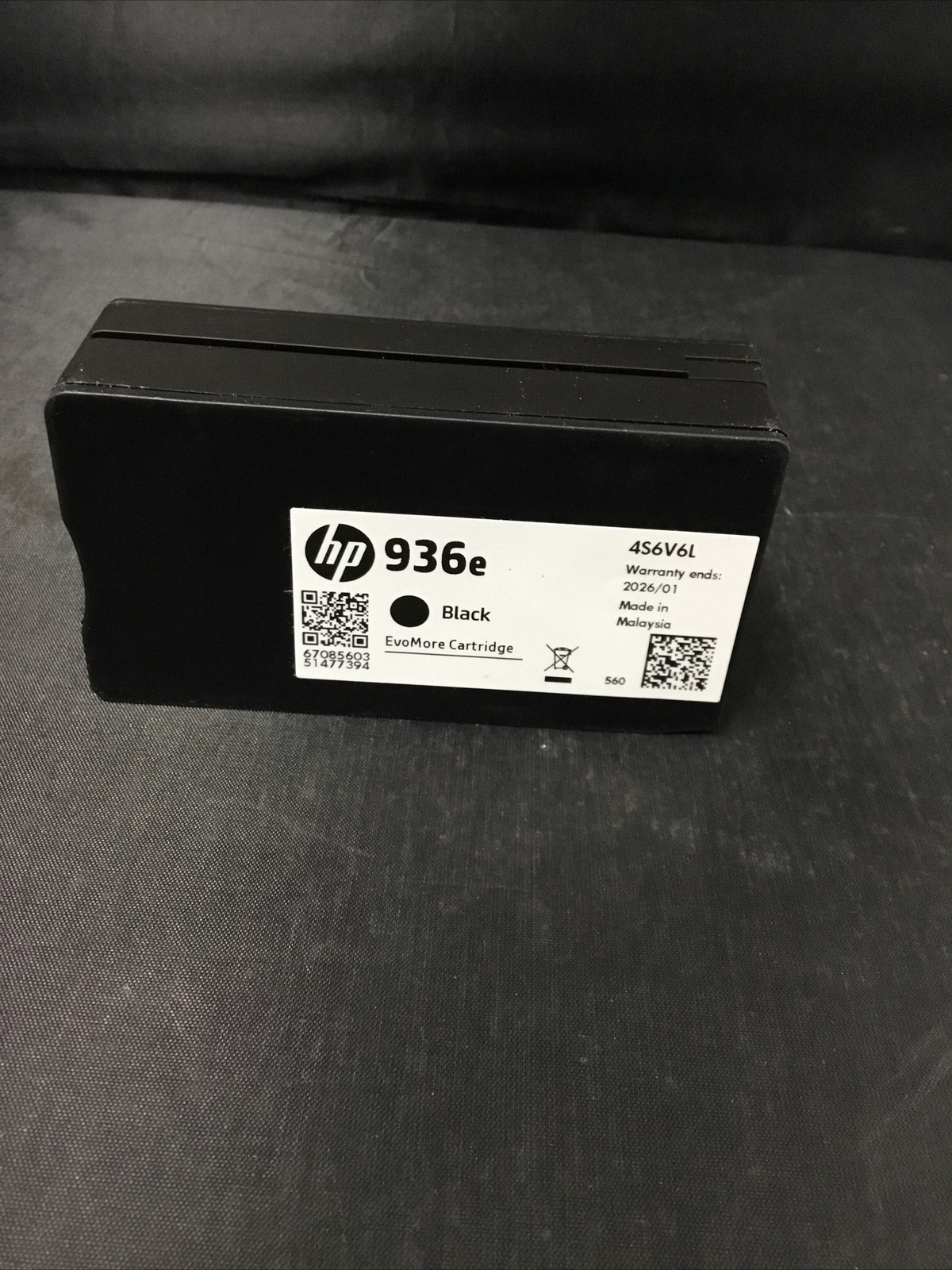 Authentic HP 936e EvoMore Ink Cartridge (BLACK) Expires 08-2027