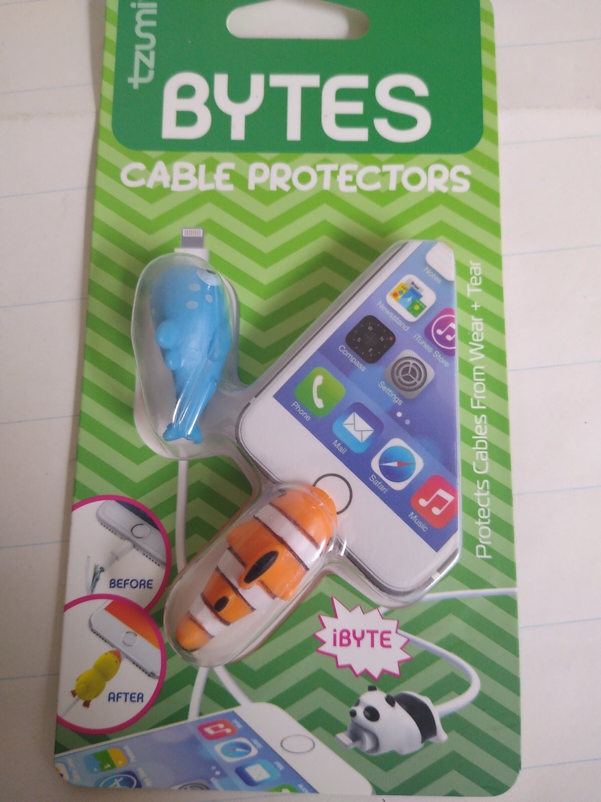 Tzumi - Bytes Connector Plug Protectors - Whale/Clownfish