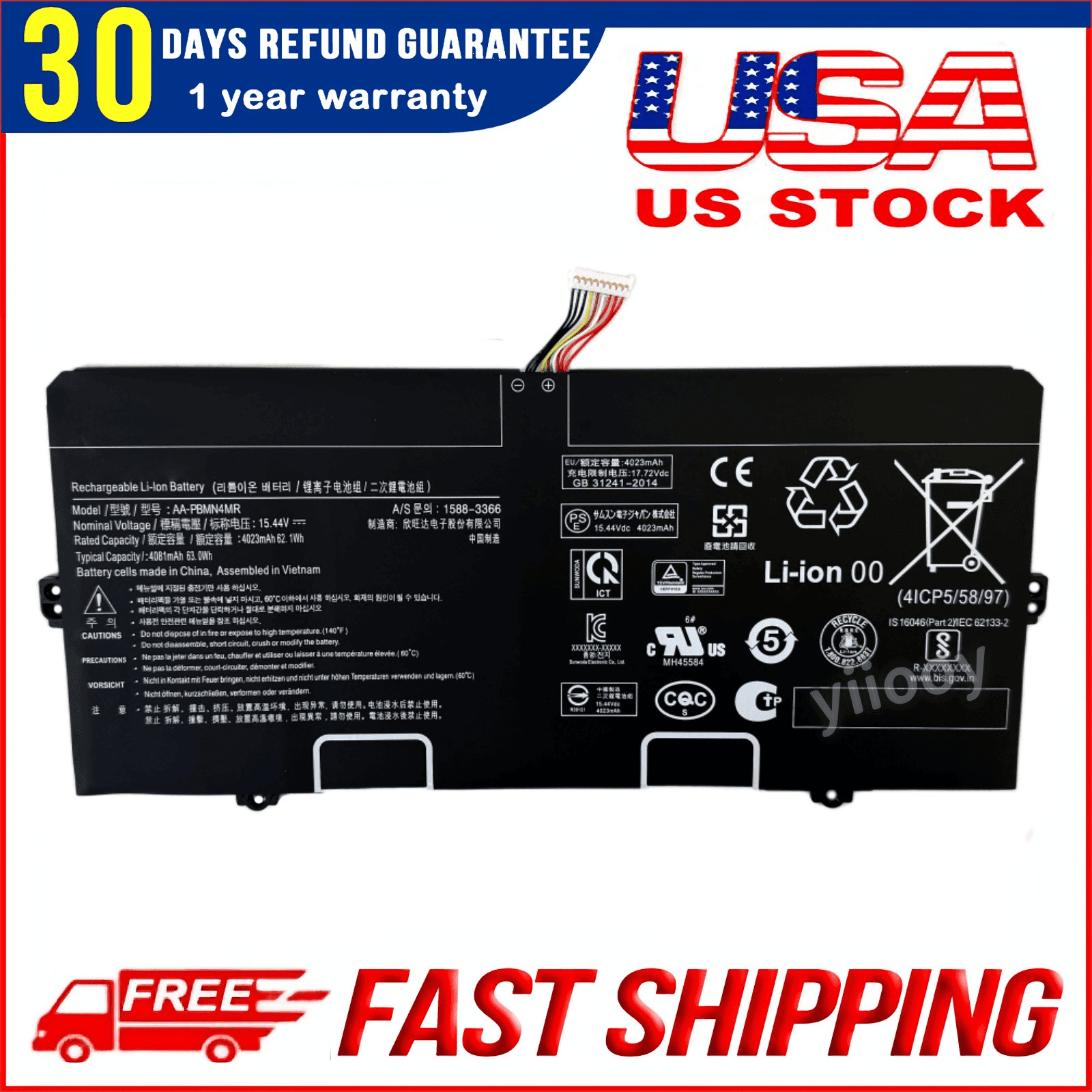 OEM AA-PBMN4MR Battery For Samsung Galaxy Book Pro 360 13 NP930XDB Book2 Pro 13