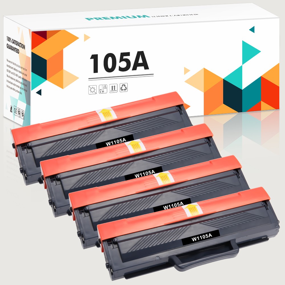 4PK 105A W1105A Toner Compatible for HP LaserJet Pro MFP 107r 135a 135w 137fnw