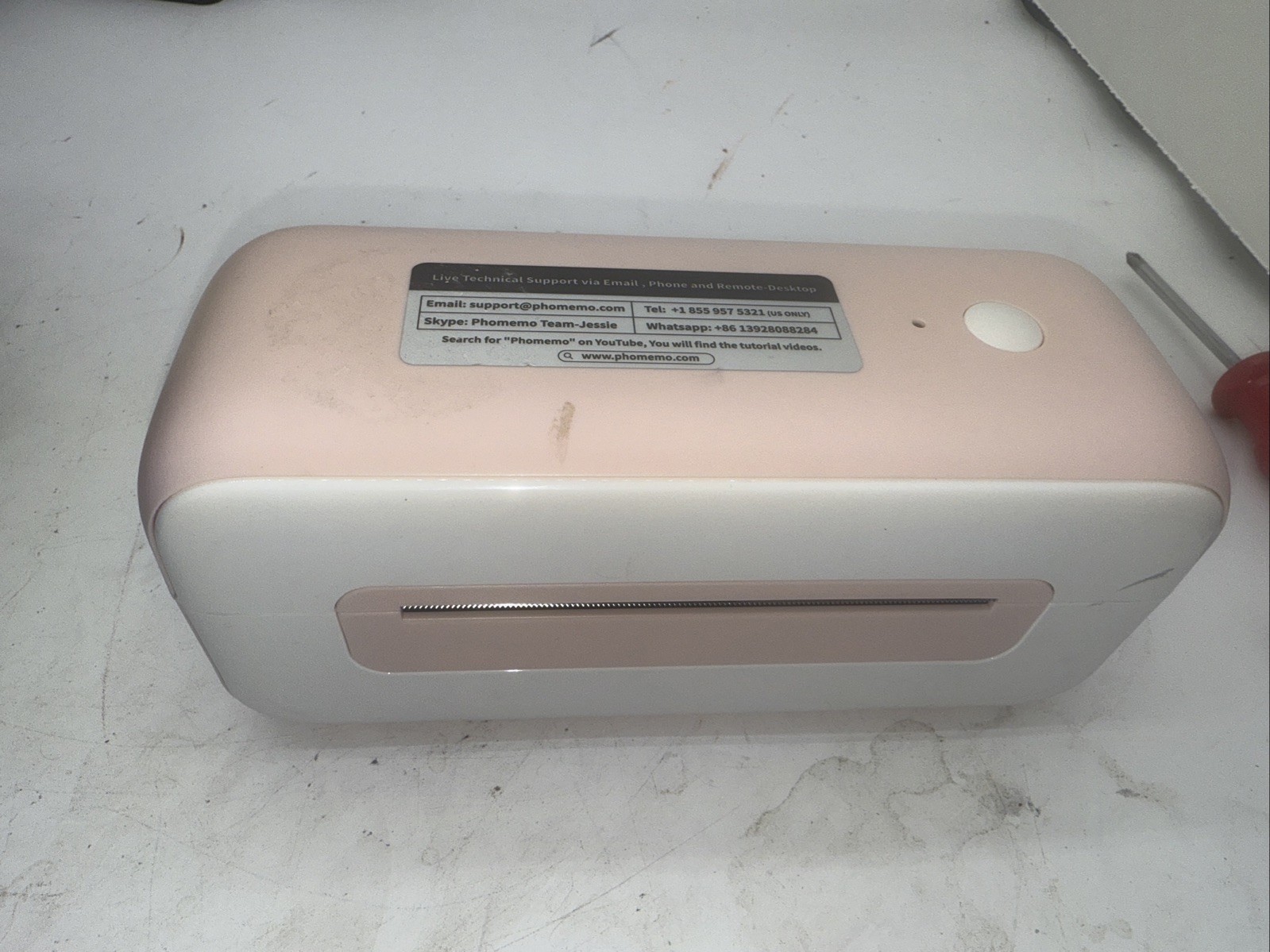 Phomemo PM-246S Direct USB Thermal 4"×6" Shipping Label Printer PINK No Cord