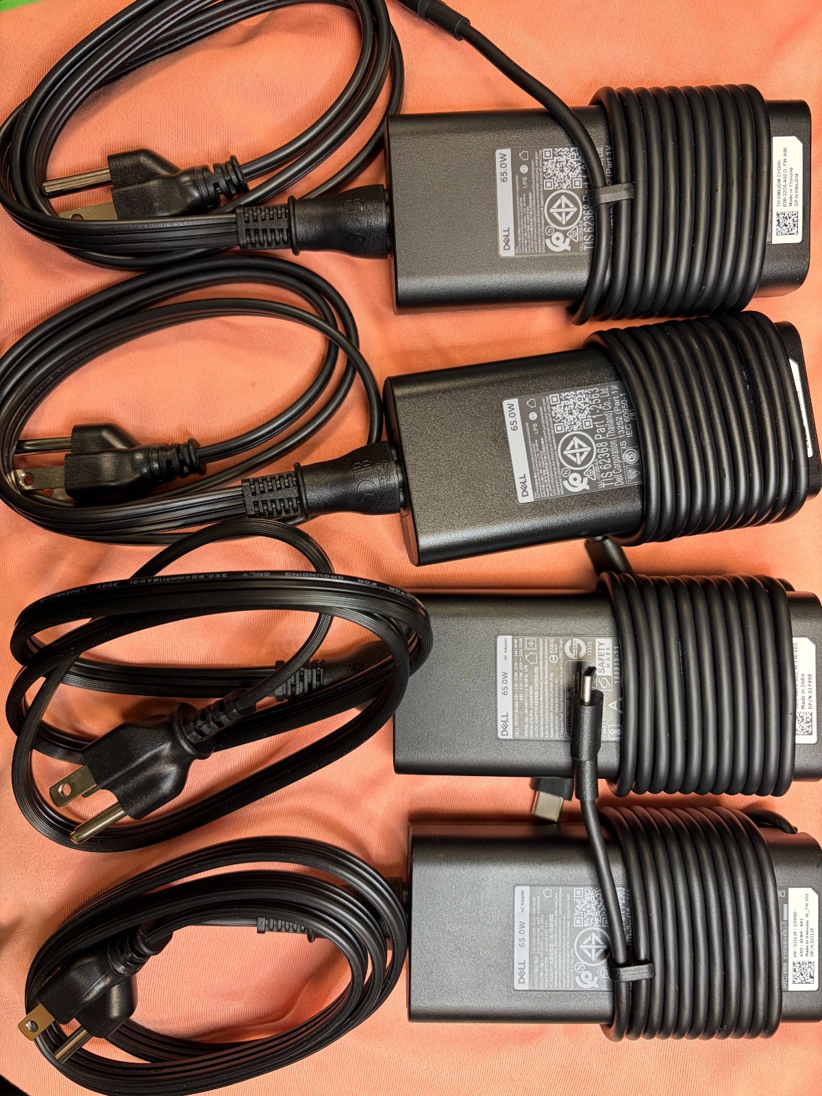 GENUINE NEW Dell 65W AC/DC USB-C Chromebook Laptop Charger