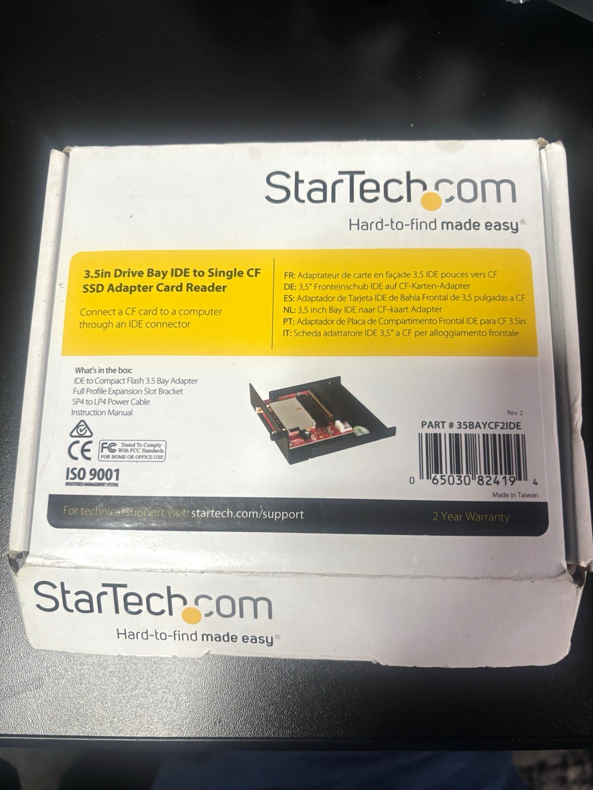 StarTech.com 3.5in Drive Bay IDE to Single CF Adapter Card Reader 35BAYCF2IDE
