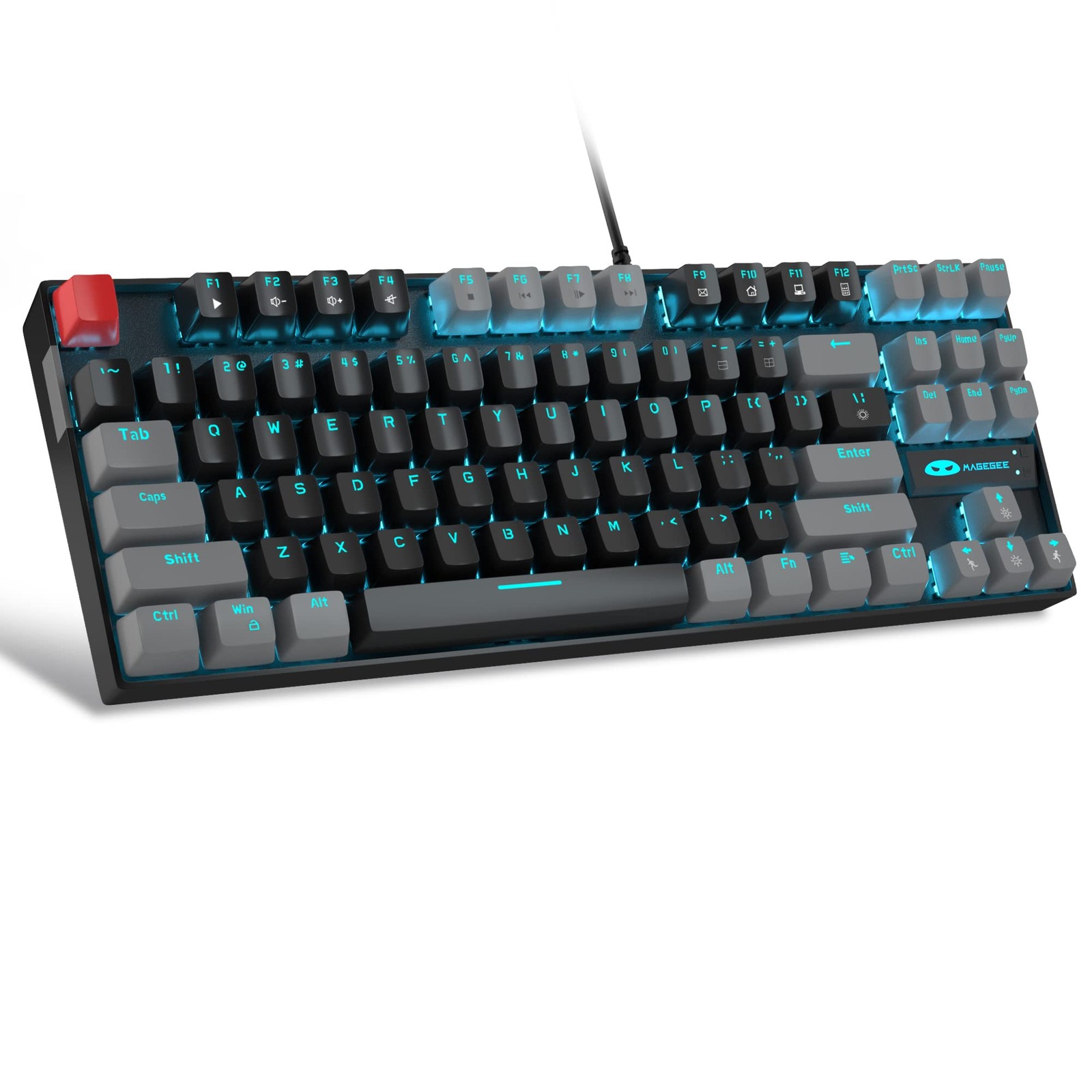 Magegee 75% Mechanical Gaming Keyboard With Blue Switch, Led Blue Back